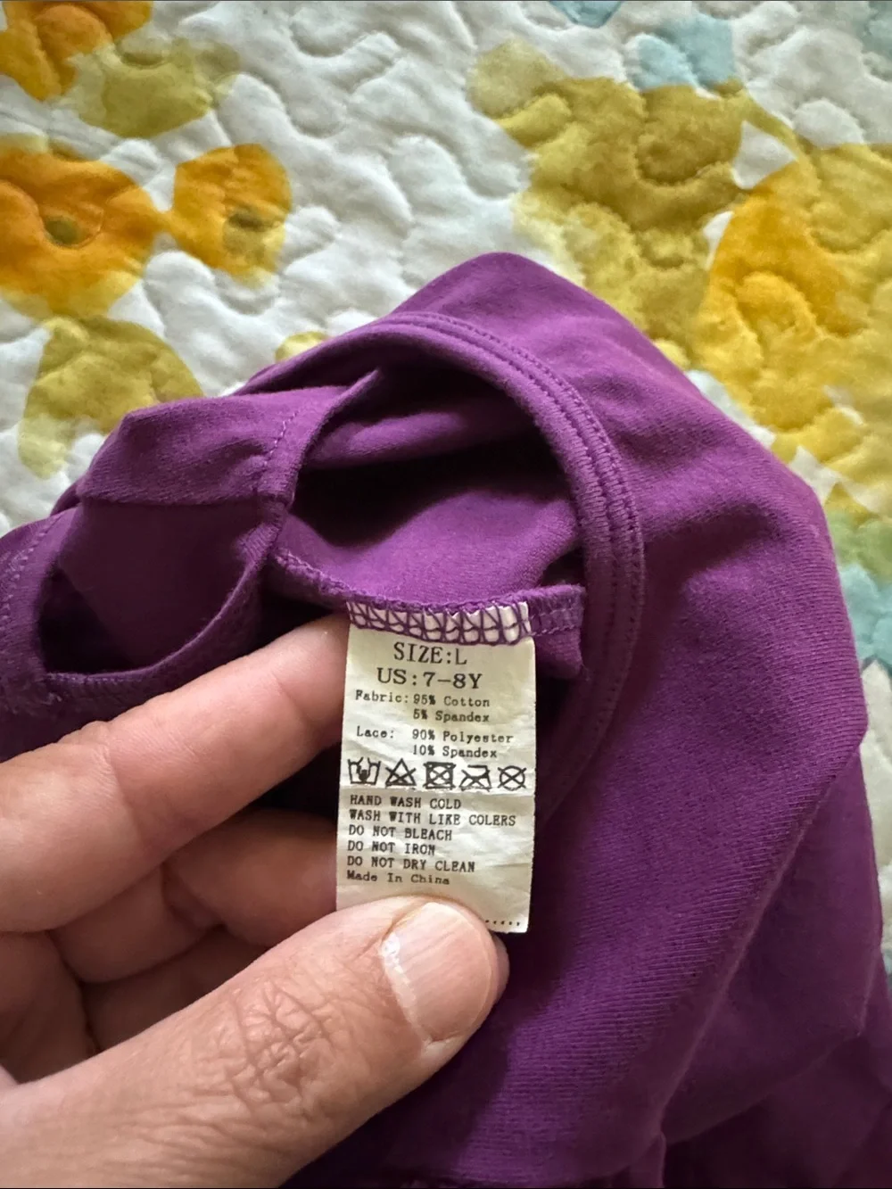Girls' Purple Ballet Dress Leotard with Skirt